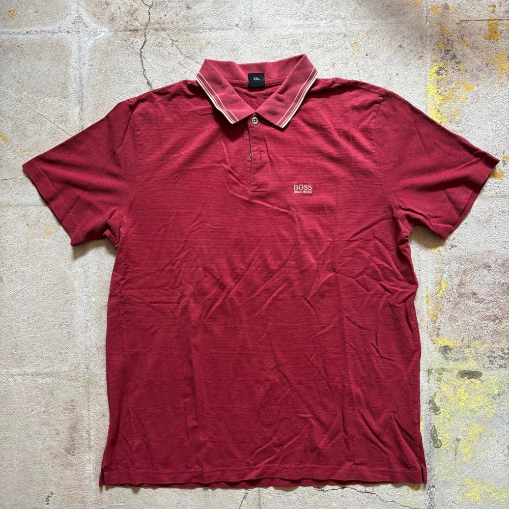 Vintage Hugo Boss Red Polo Shirt - Size XXL